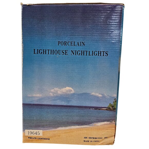 Porcelain Lighthouse Nightlights Ltd Commodities 19645 Vintage Christmas Village - Picture 7 of 9